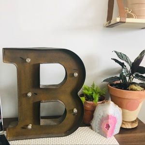 •Vintage Aesthetic B light up sign•